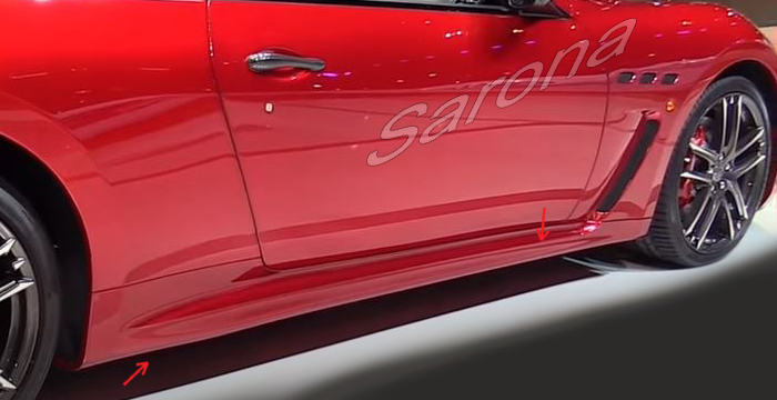 Custom Maserati Gran Turismo  Coupe & Convertible Side Skirts (2008 - 2018) - $1090.00 (Part #MR-003-SS)